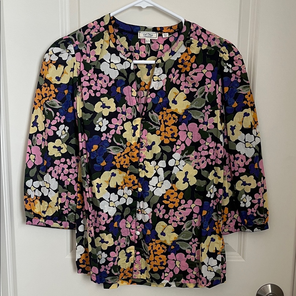 Fat Face Floral Blouse - Pink, Yellow, Blue NWOT